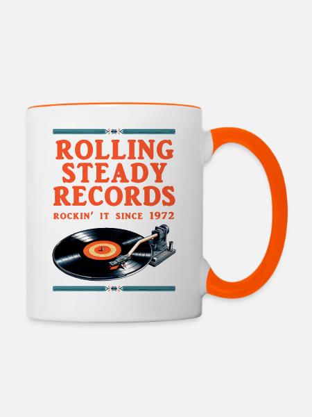 Stetig rollen - Tasse zweifarbig - Weiß/Orange