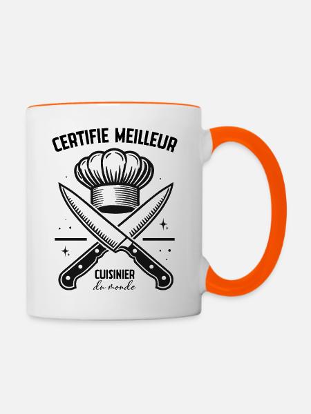 Bester Koch - Tasse zweifarbig - Weiß/Orange