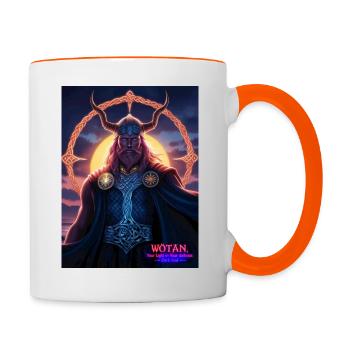 WOTAN - YOUR LIGHT IN YOUR DARKNESS - DARK SOUL - - Tasse zweifarbig - Weiß/Orange - Rechts