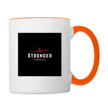 Stronger Gym - Contrasting Mug - white/orange - Right