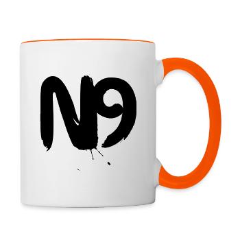 N9 - Mug contrasté - blanc/orange - Droite