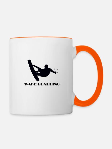 Wakeboarding - Tasse zweifarbig - Weiß/Orange