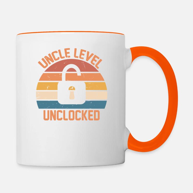 Uncle Level Unclocked - Contrasting Mug - white/orange