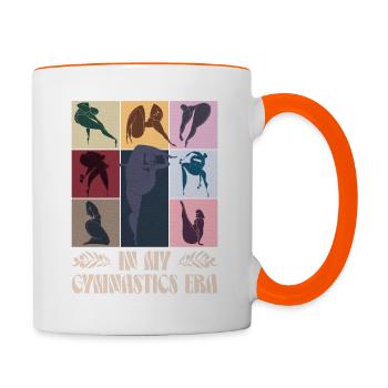 In My Gymnastics Era Funny Gymnastic Girl Gymnast - Contrasting Mug - white/orange - Right