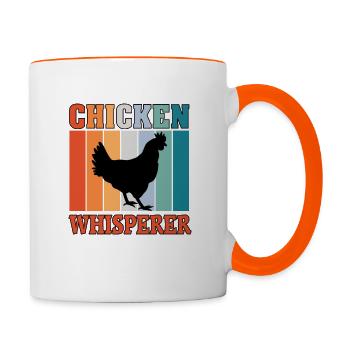 Chicken Whisperer - Contrasting Mug - white/orange - Right