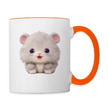 Animal mignon - Mug contrasté - blanc/orange - Droite