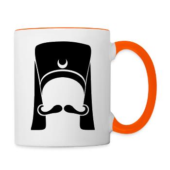 Osmanische Janitscharen Osmanli Yeniceri - Tasse zweifarbig - Weiß/Orange - Rechts