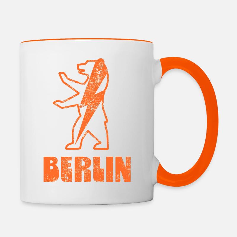 Berlin - Mug contrasté - blanc/orange