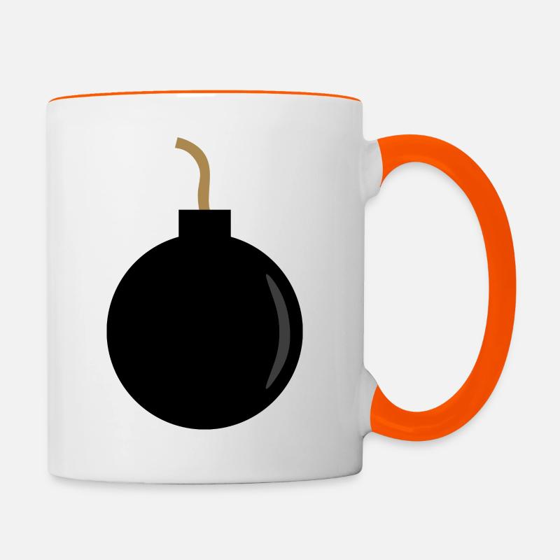 Bombe - Mug contrasté - blanc/orange