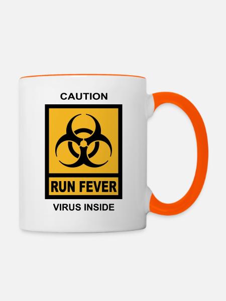RUN FEVER - Tasse zweifarbig - Weiß/Orange