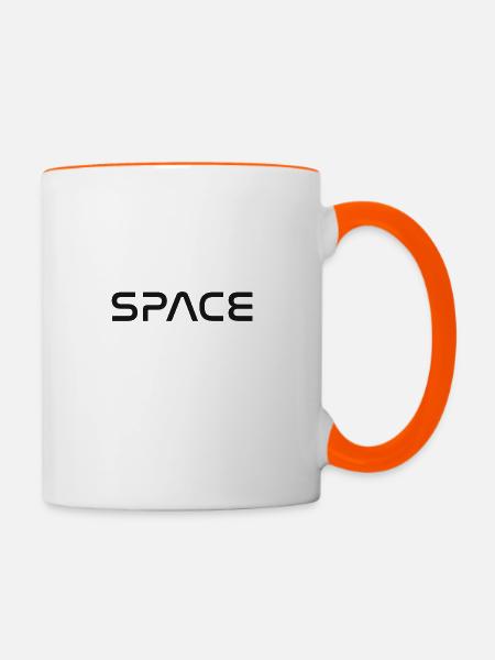 Space - Tasse zweifarbig - Weiß/Orange