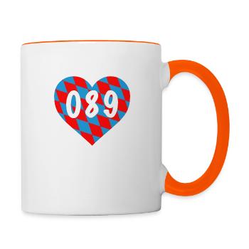 089 Bar - Tasse zweifarbig - Weiß/Orange - Rechts