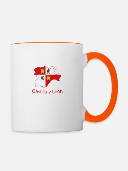 Kastilien-León - Tasse zweifarbig - Weiß/Orange