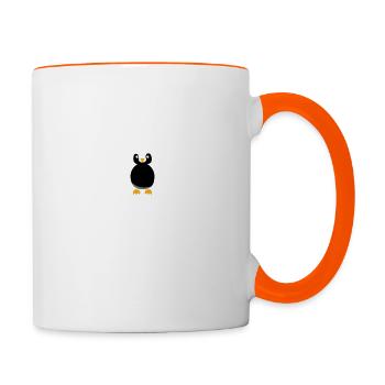 I’m not short I’m penguin size - Mug contrasté - blanc/orange - Droite