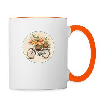 Bicycle - Contrasting Mug - white/orange - Right