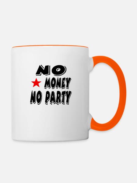 Party - Tasse zweifarbig - Weiß/Orange