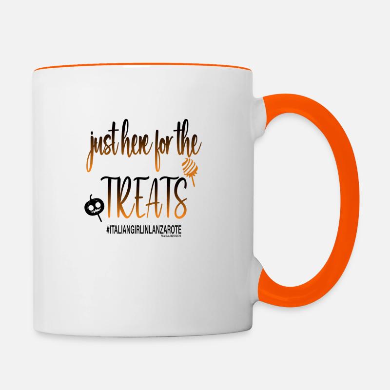 HALLOWEEN - Süßes oder Saures - Tasse zweifarbig - Weiß/Orange