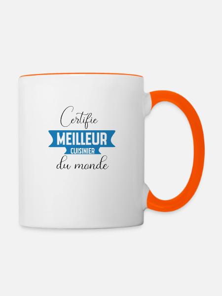 Bester Koch - Tasse zweifarbig - Weiß/Orange