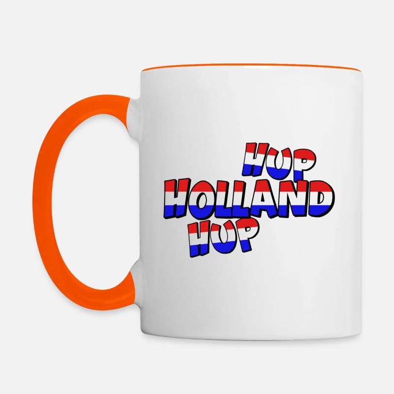 Hup Holland Hup - Mug contrasté - blanc/orange
