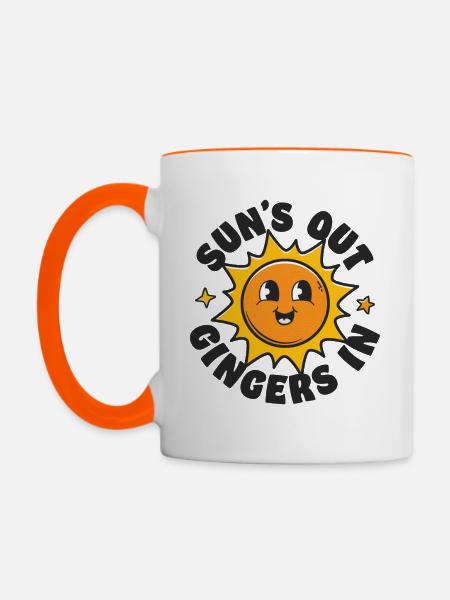 Suns Out Gingers In - Tasse zweifarbig - Weiß/Orange