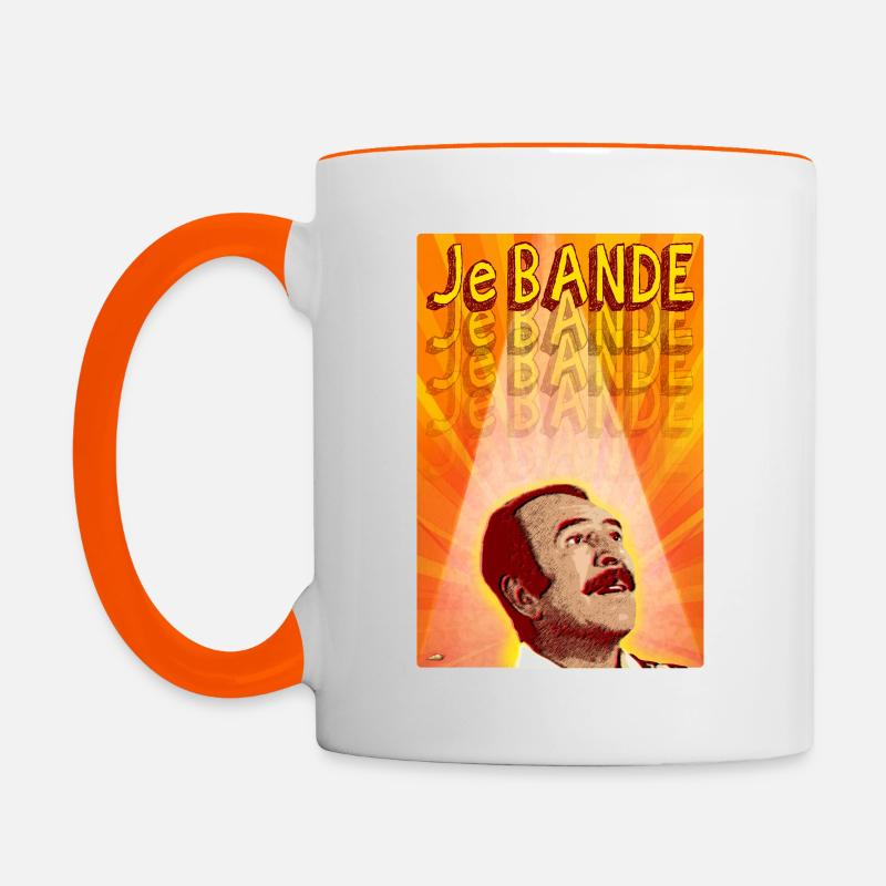 JE BANDE - Mug contrasté - blanc/orange