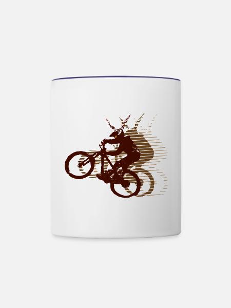 Manual Monster - Tasse zweifarbig - Weiß/Kobaltblau