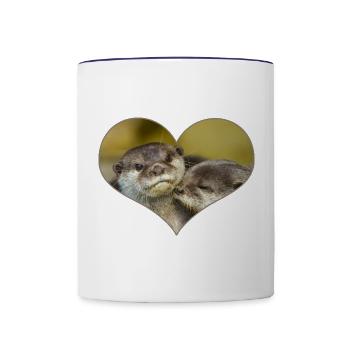 Otterly Verliebt - Tasse zweifarbig - Weiß/Kobaltblau - Vorne
