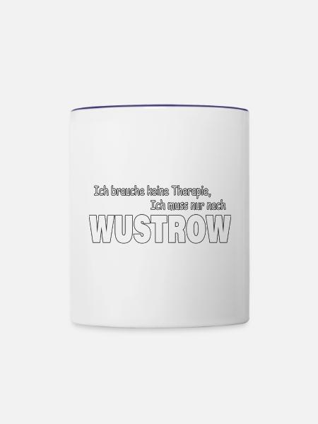 Therapie WUSTROW - Tasse zweifarbig - Weiß/Kobaltblau