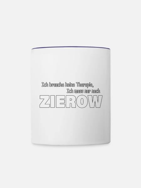Therapie ZIEROW - Tasse zweifarbig - Weiß/Kobaltblau
