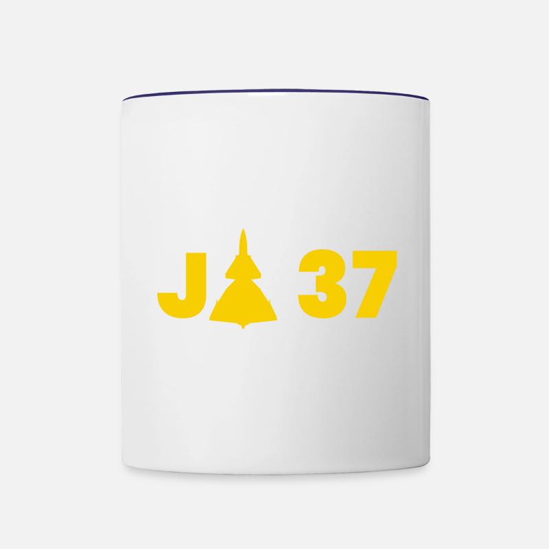 JA 37 Viggen - Contrasting Mug - white/cobalt blue