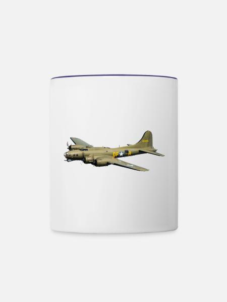 Bomber B-17 Flying Fortress - Tasse zweifarbig - Weiß/Kobaltblau