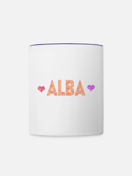 Alba - Tasse zweifarbig - Weiß/Kobaltblau