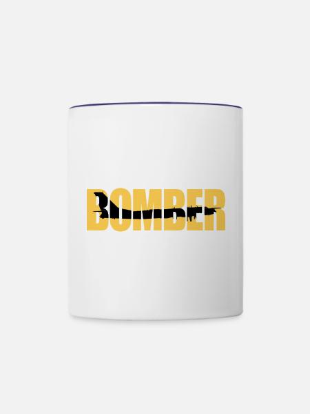 Bomber Tu-95 - Tasse zweifarbig - Weiß/Kobaltblau