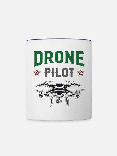 Drohnen-Pilot - Tasse zweifarbig - Weiß/Kobaltblau