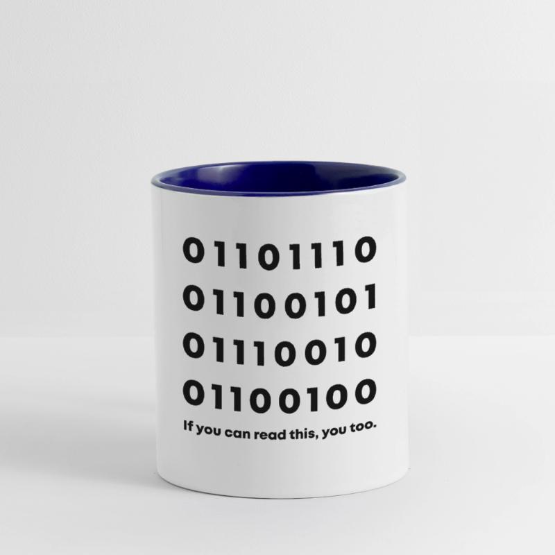 Binary Code Nerd Contrasting Mug