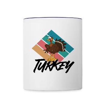 turkey - Tasse zweifarbig - Weiß/Kobaltblau - Vorne