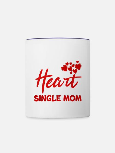 mom - Tasse zweifarbig - Weiß/Kobaltblau
