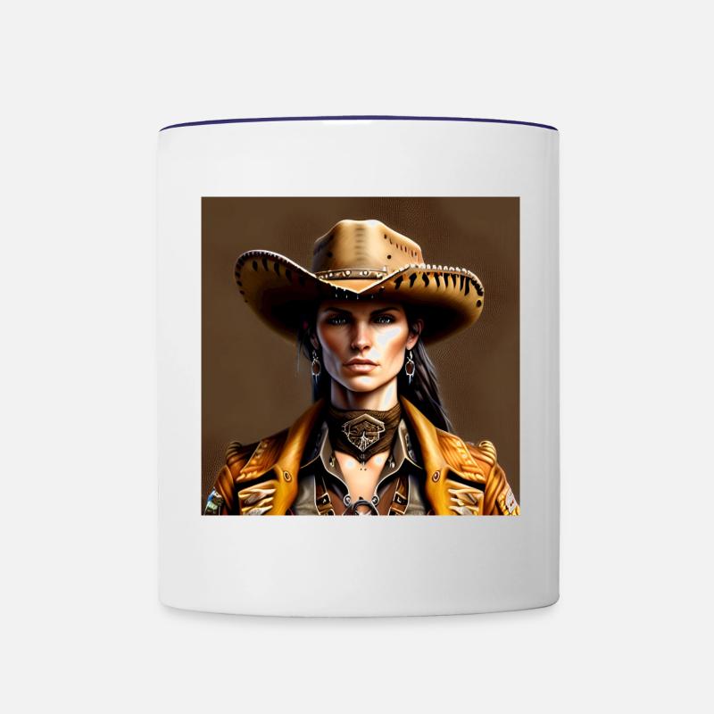 A new Sheriff's in town - Contrasting Mug - white/cobalt blue