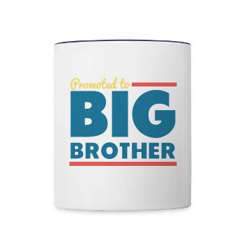 Frère aîné - Mug contrasté - blanc/bleu cobalt - Devant