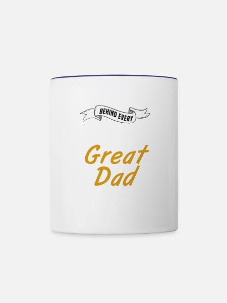great dad - Tasse zweifarbig - Weiß/Kobaltblau