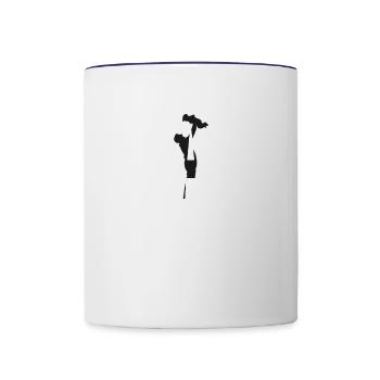 dad son hero - Tasse zweifarbig - Weiß/Kobaltblau - Vorne