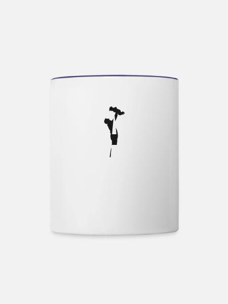 dad son hero - Tasse zweifarbig - Weiß/Kobaltblau