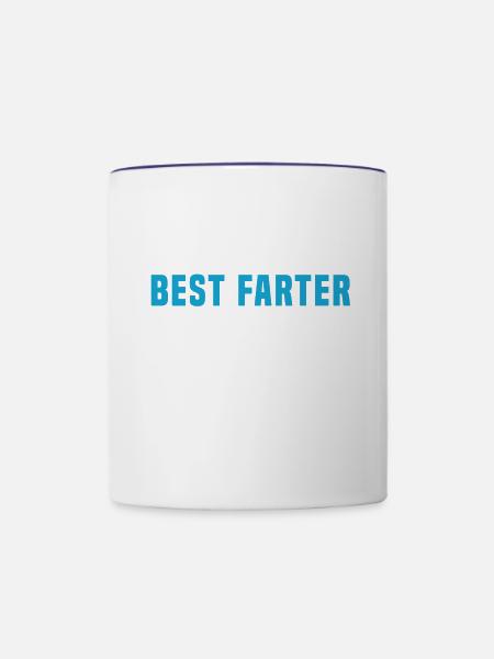 best father - Tasse zweifarbig - Weiß/Kobaltblau