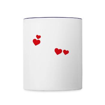 Loves - Contrasting Mug - white/cobalt blue - Front