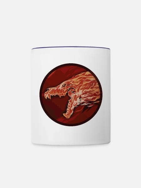 Heulende Morgendämmerung - Tasse zweifarbig - Weiß/Kobaltblau
