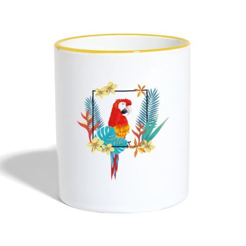 Papagei - Tasse zweifarbig