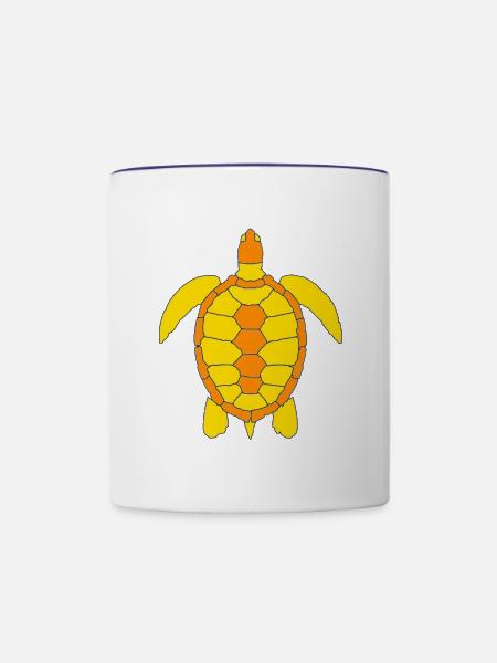 TURTLE - Tasse zweifarbig - Weiß/Kobaltblau