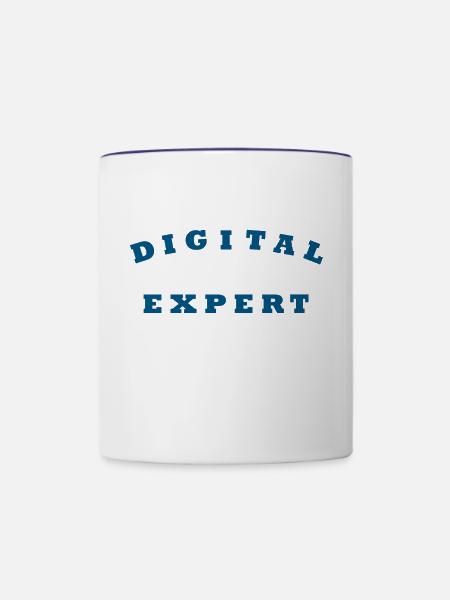 Digital Expert - Tasse zweifarbig - Weiß/Kobaltblau