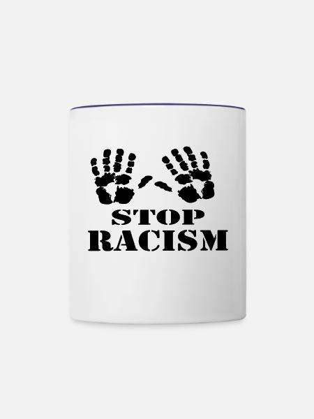 Racism Collection - Tasse zweifarbig - Weiß/Kobaltblau