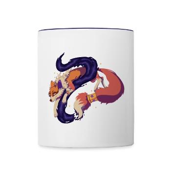 Astrae Galaxie - Mug contrasté - blanc/bleu cobalt - Devant